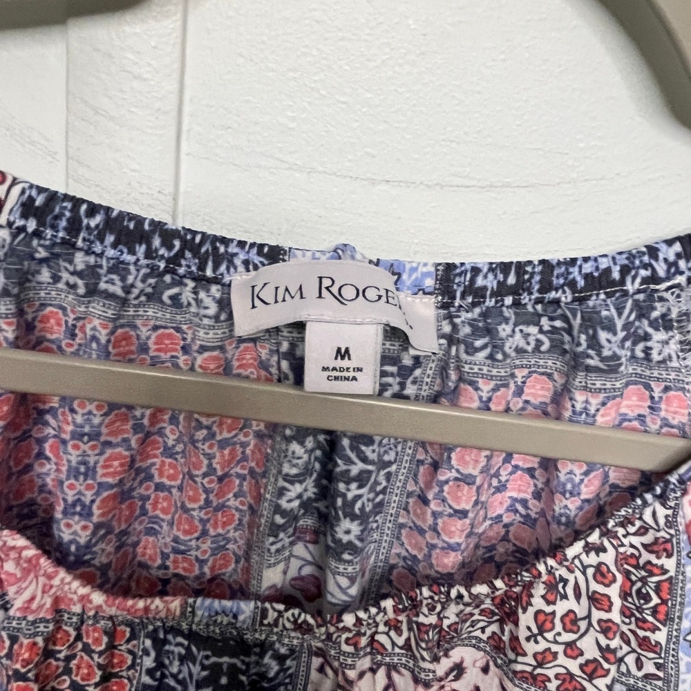 Gardencore Patchwork Bell Sleeve Blouse Babydoll … - image 5